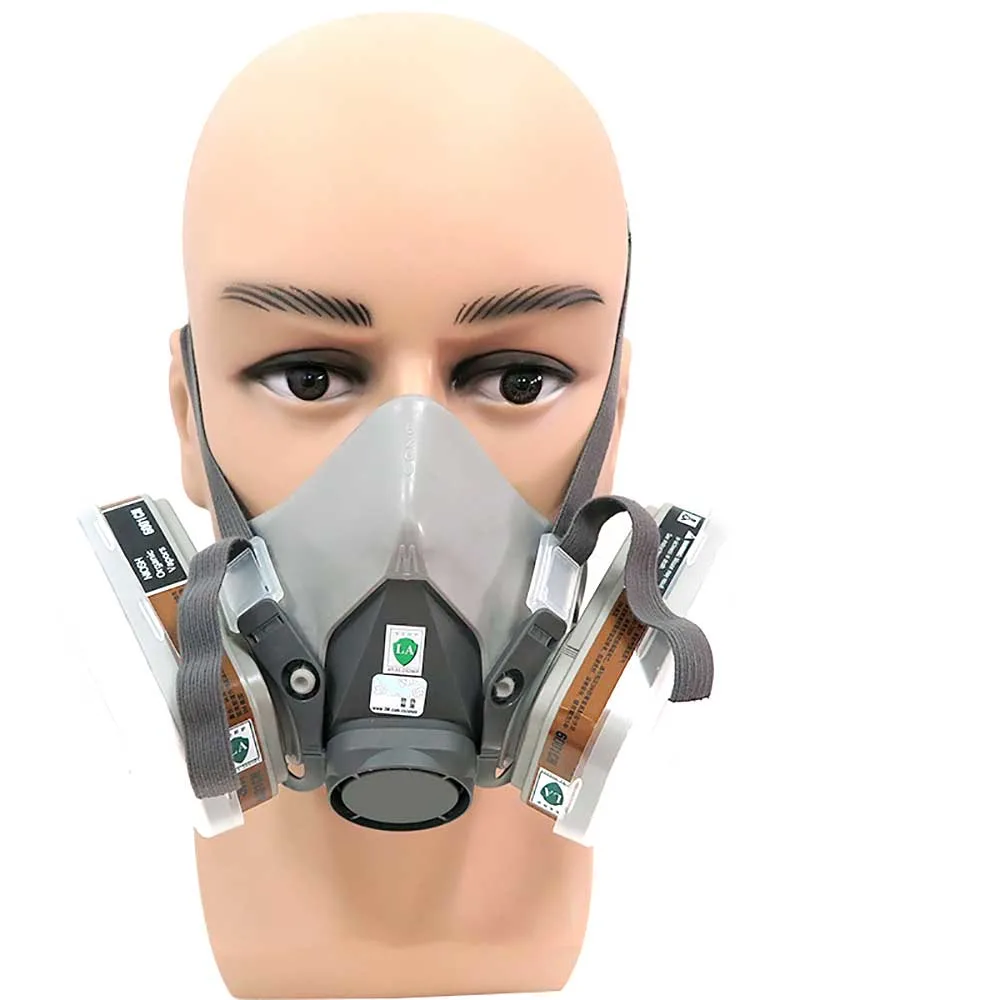Dual Cartridge Half Face Gas Mask Respirator Facepiece Abek Cartridges