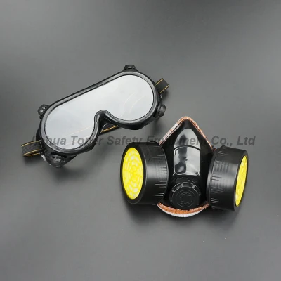 Group Set Double Safety Goggle Cartridge Chemical Respirator (CR308)